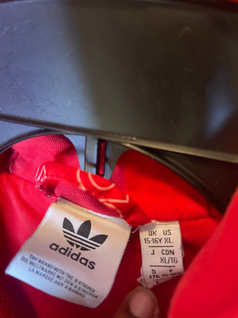 Adidas Jacket Red White Youth sz XL