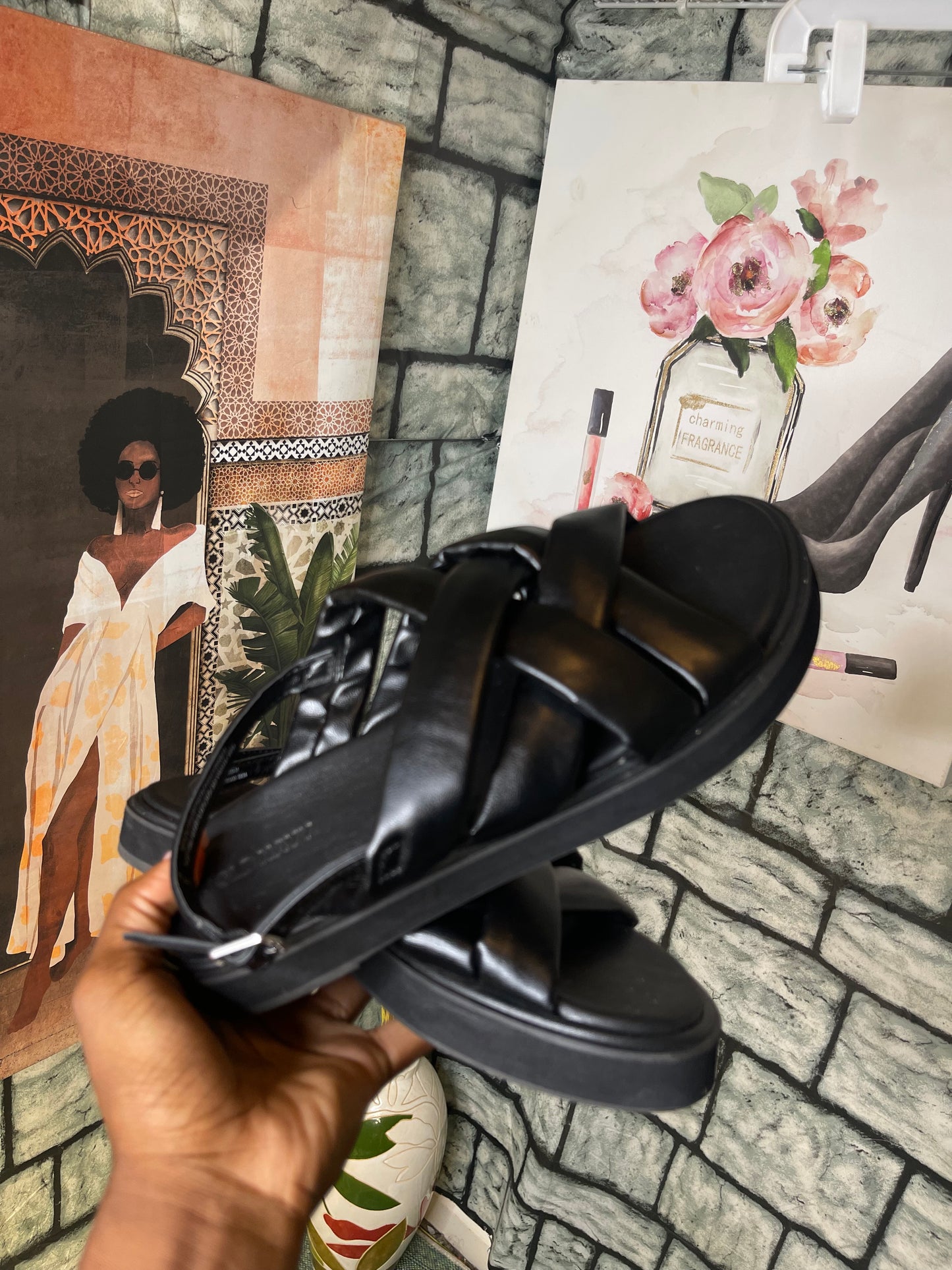 Old Navy Black Sandals Women sz 10