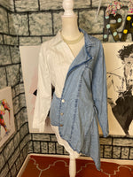 NEW trill denim white dress women sz 3XL