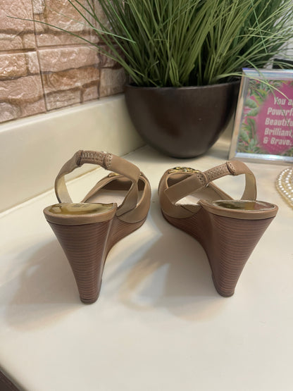 Michael Kors Tan Wedges Women sz 8