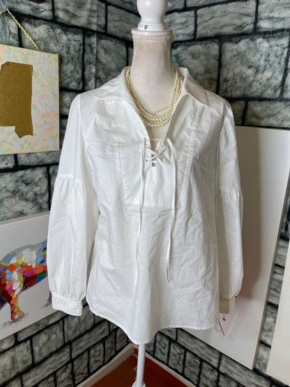 Eva Mendes White Blouse Women sz Medium