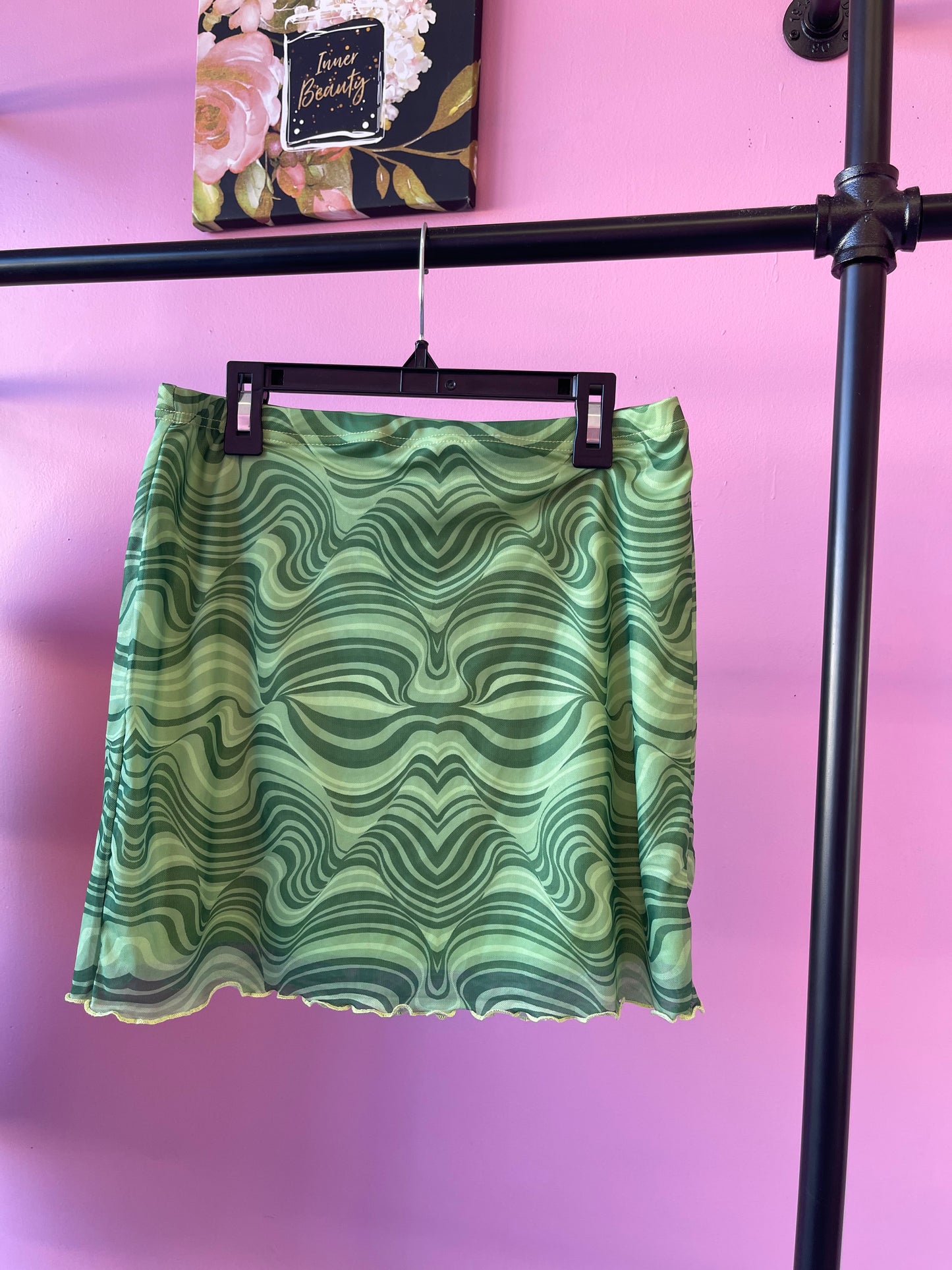 NEW SolyHux Green Skirt Women sz XL