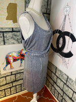 NEW Bailey blue gray silver dress women sz XL