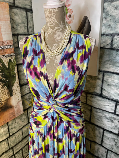 NEW Nicole Miller Blue Purple Dress Women sz 6