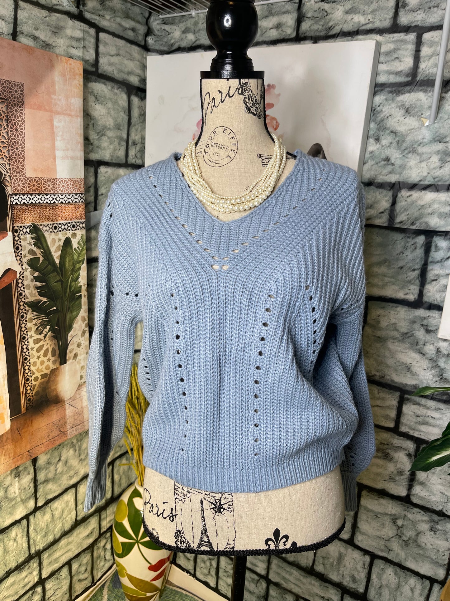 Moon & Madison Blue Sweater Women sz XS