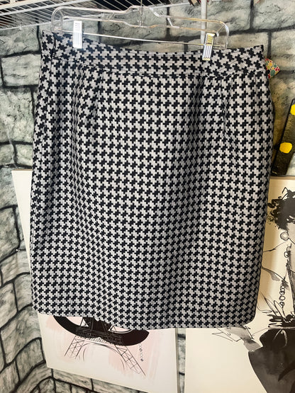 J Studio Gray Black Skirt Women sz 16