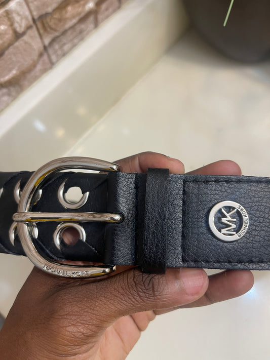 Michael Kors Black Silver Belt Women sz Medium