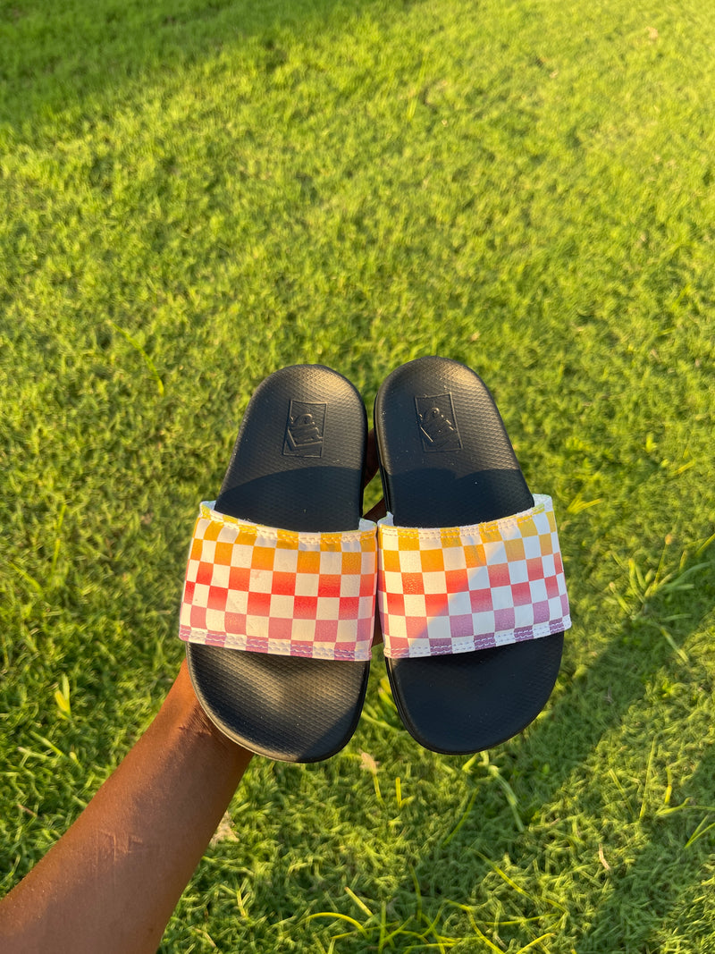 Vans slide sandals girls sz 13