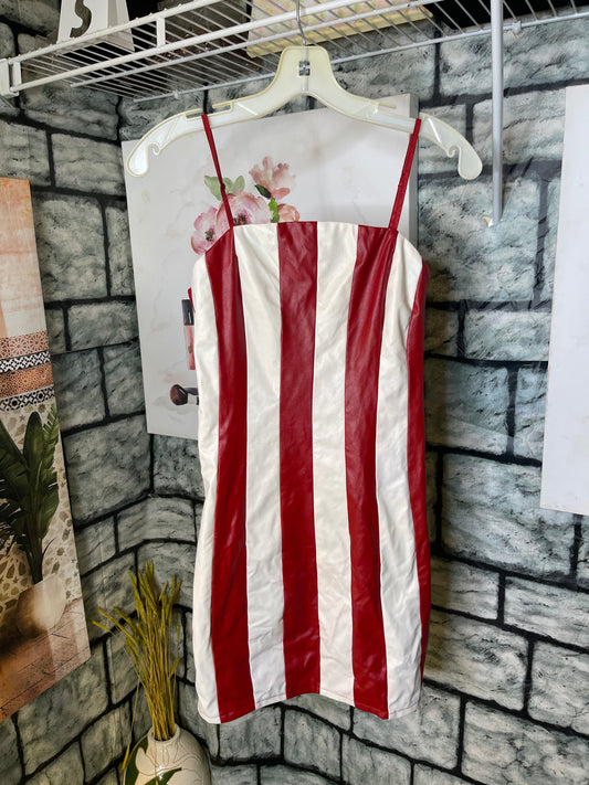 NEW Fashion Nova Red White Dress Women sz XS
