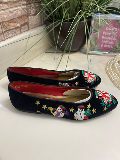 Moosties Tootsies Vintage Christmas Flats Women sz 8