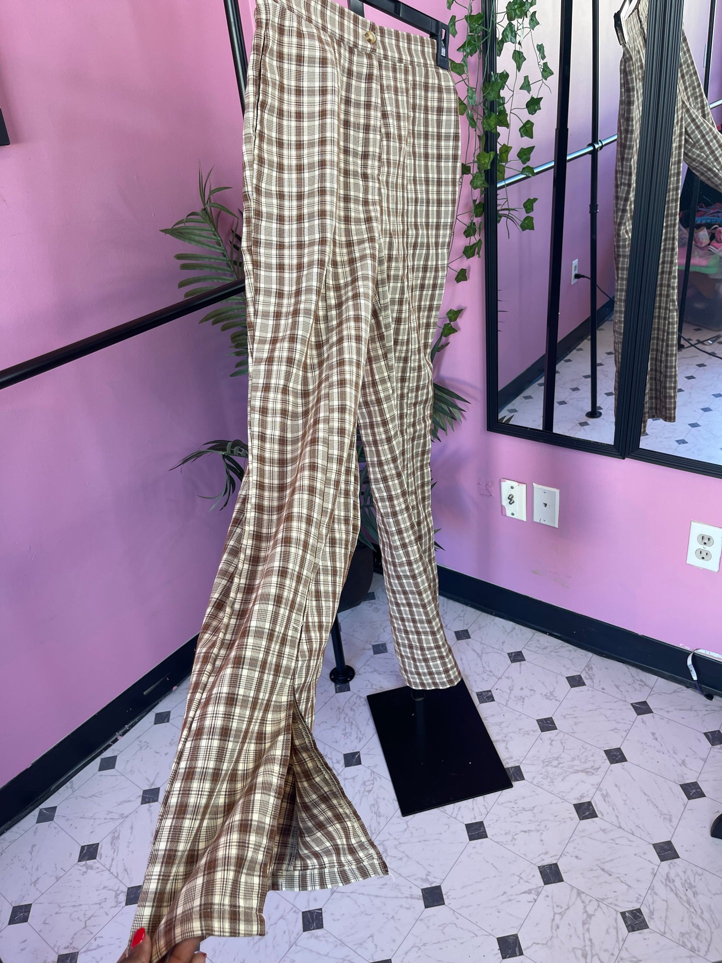 Shein Brown Wide Leg Pants Women sz Small