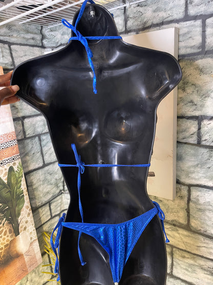 Blue 2 piece Swimsuit Women sz XS