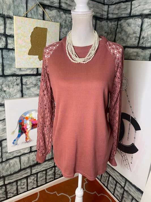 Miholl Pink Blouse Women sz Large