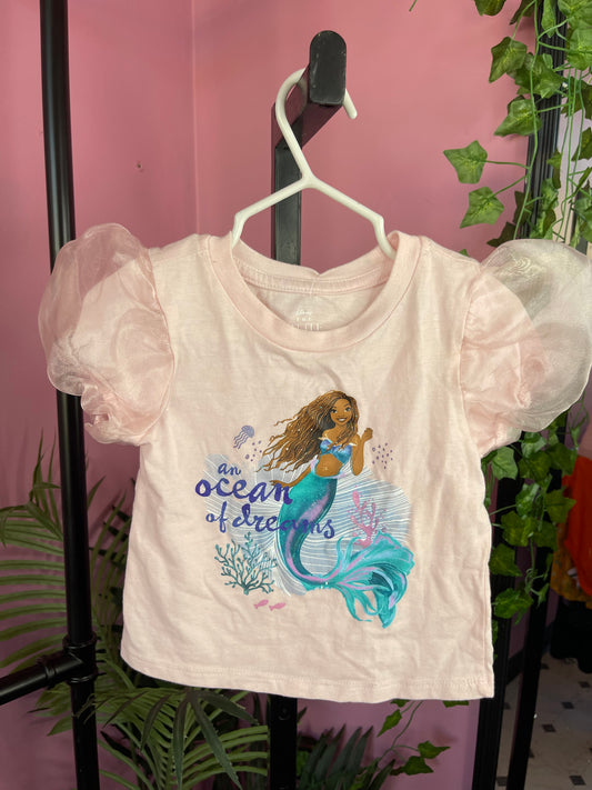 Disney Little Mermaid Pink Shirt Girls sz 3T