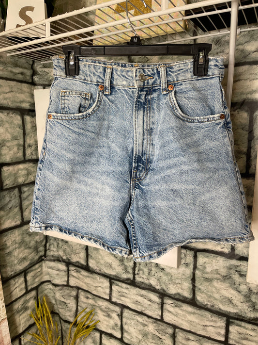 Zara Blue Denim Shorts Women sz 4