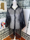 Wear Abouts Black button Blouse Women sz 1XL
