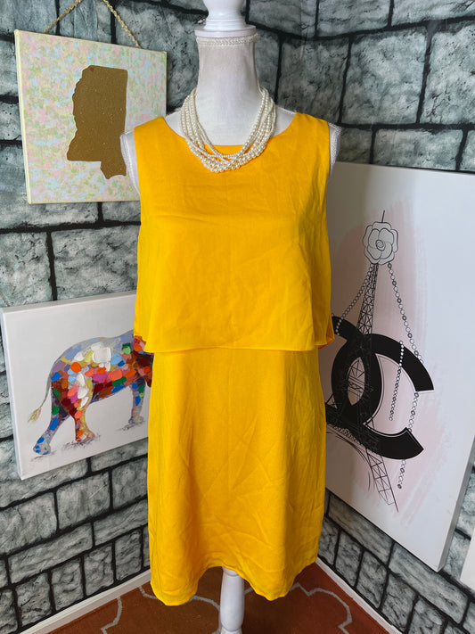 Gianni Bini Yellow Dress Women sz Small