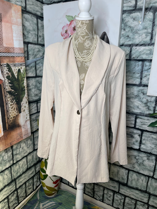 GIBIU Beige Blazer Women sz 2XL