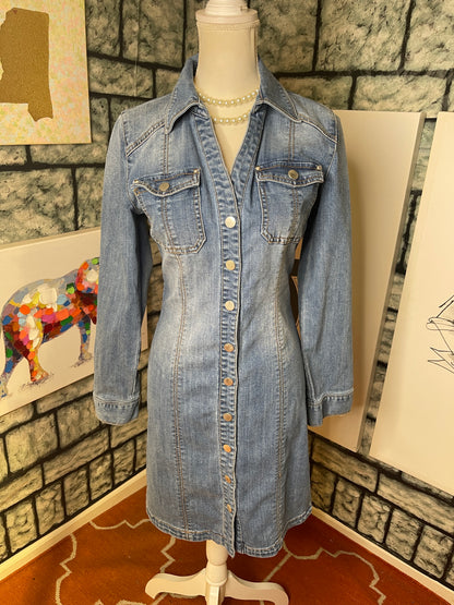 INC Blue Denim Dress Women sz 6