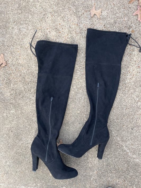 Mossimo black heels / tall boots women sz 11