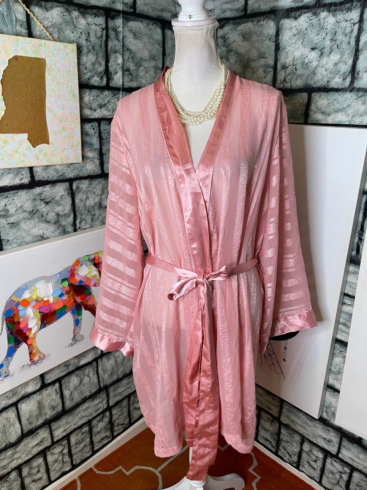 Morgan Taylor Pink Robe Women sz XL