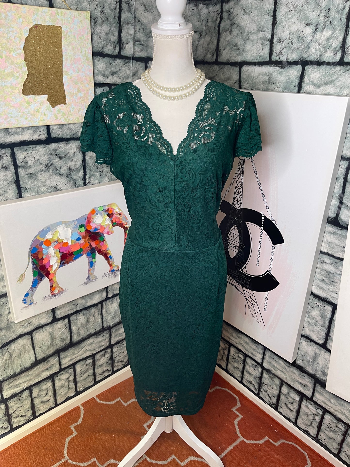 NEW Miusol Green Dress Women sz XL
