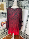 NEW Catherines Red Black Blouse Women sz 3XL