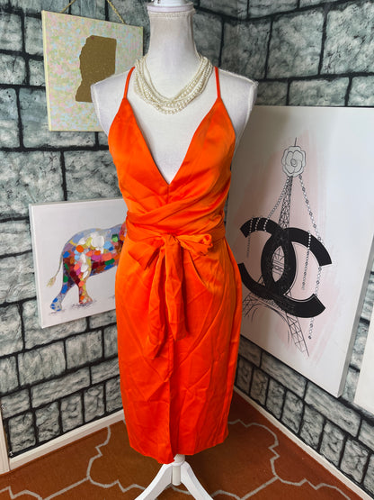 NEW Asos Orange Dress Women sz 4 (can fit a small-medium)