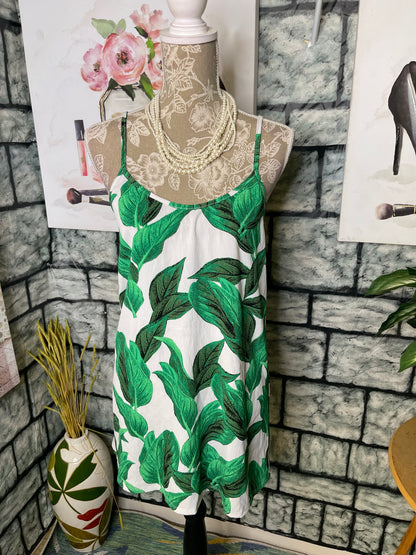 Mumu Green Floral Dress Women sz Small