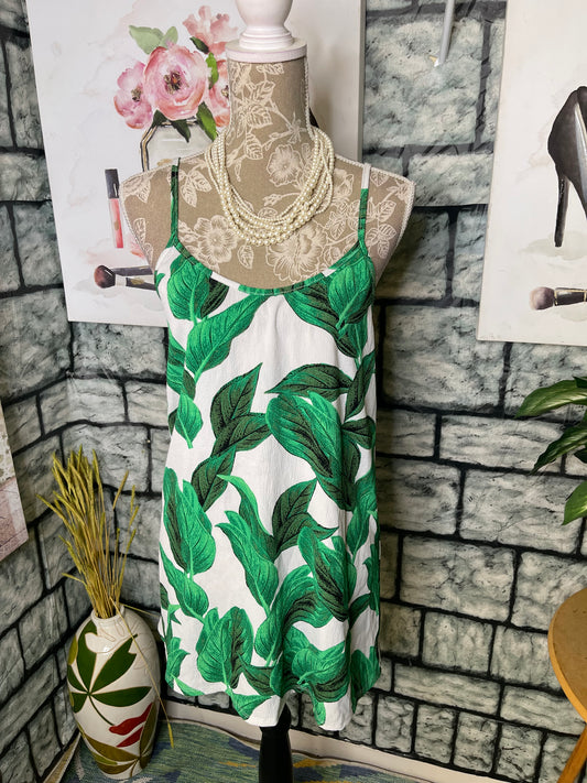 Mumu Green Floral Dress Women sz Small