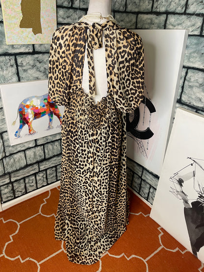 NEW Asos Brown Print Dress Women sz 14 & 18