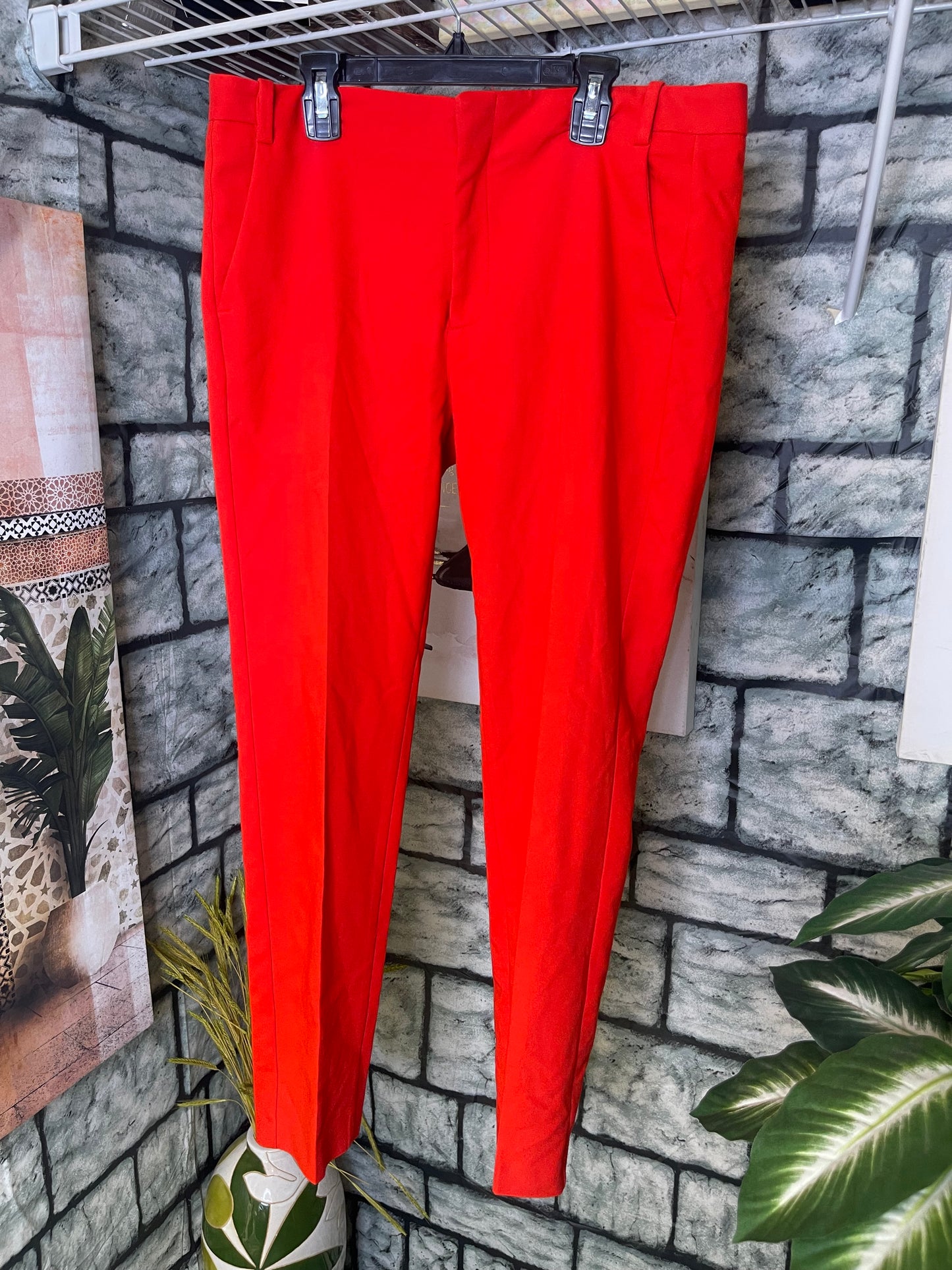 Zara Red Casual Pants Women sz 8
