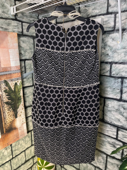 The Limited Black Beige Print Dress Women sz 2