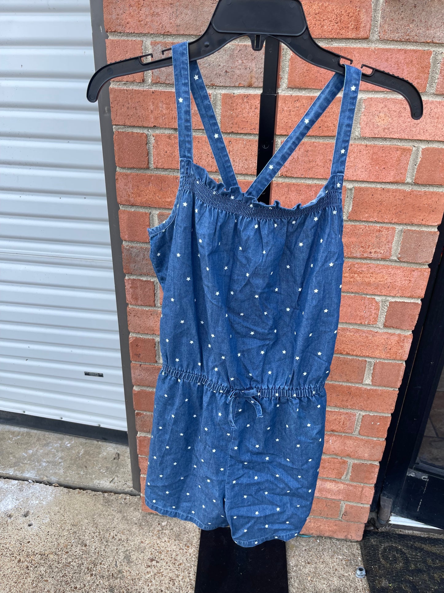 Cat & Jack Blue Star romper Girls sz XL 14/16