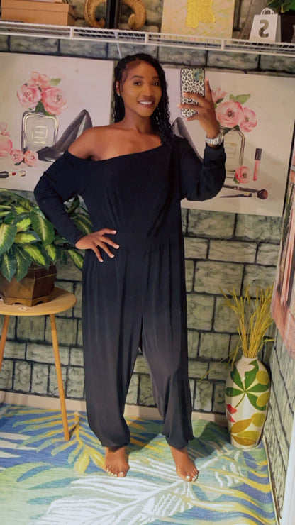 Monif C. Black Jumpsuit Women sz 1XL