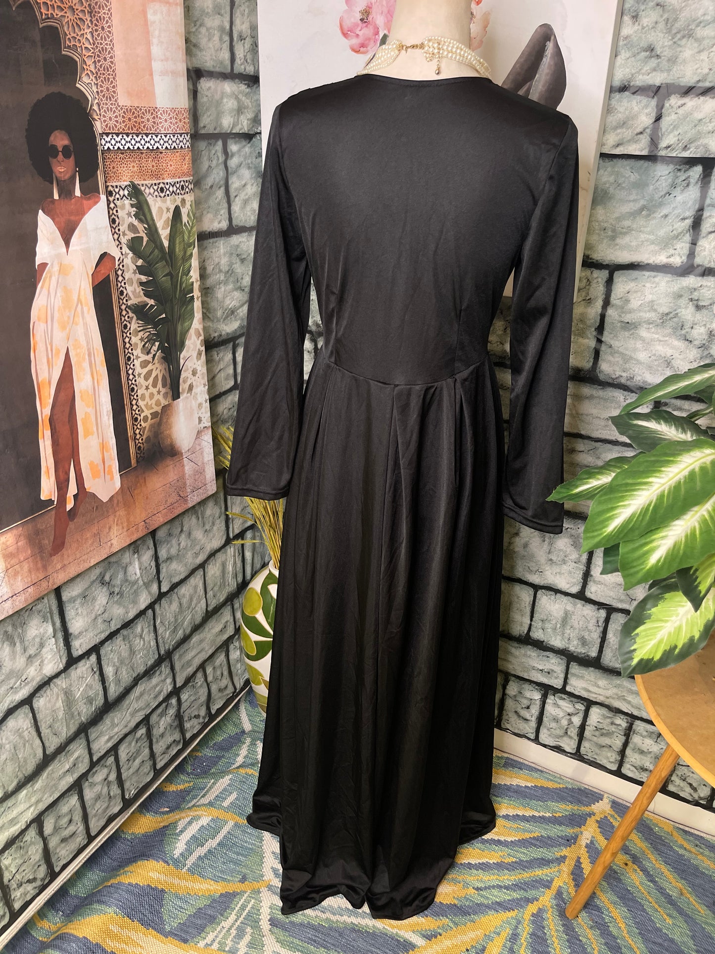 Black Long Blouse Women sz Small