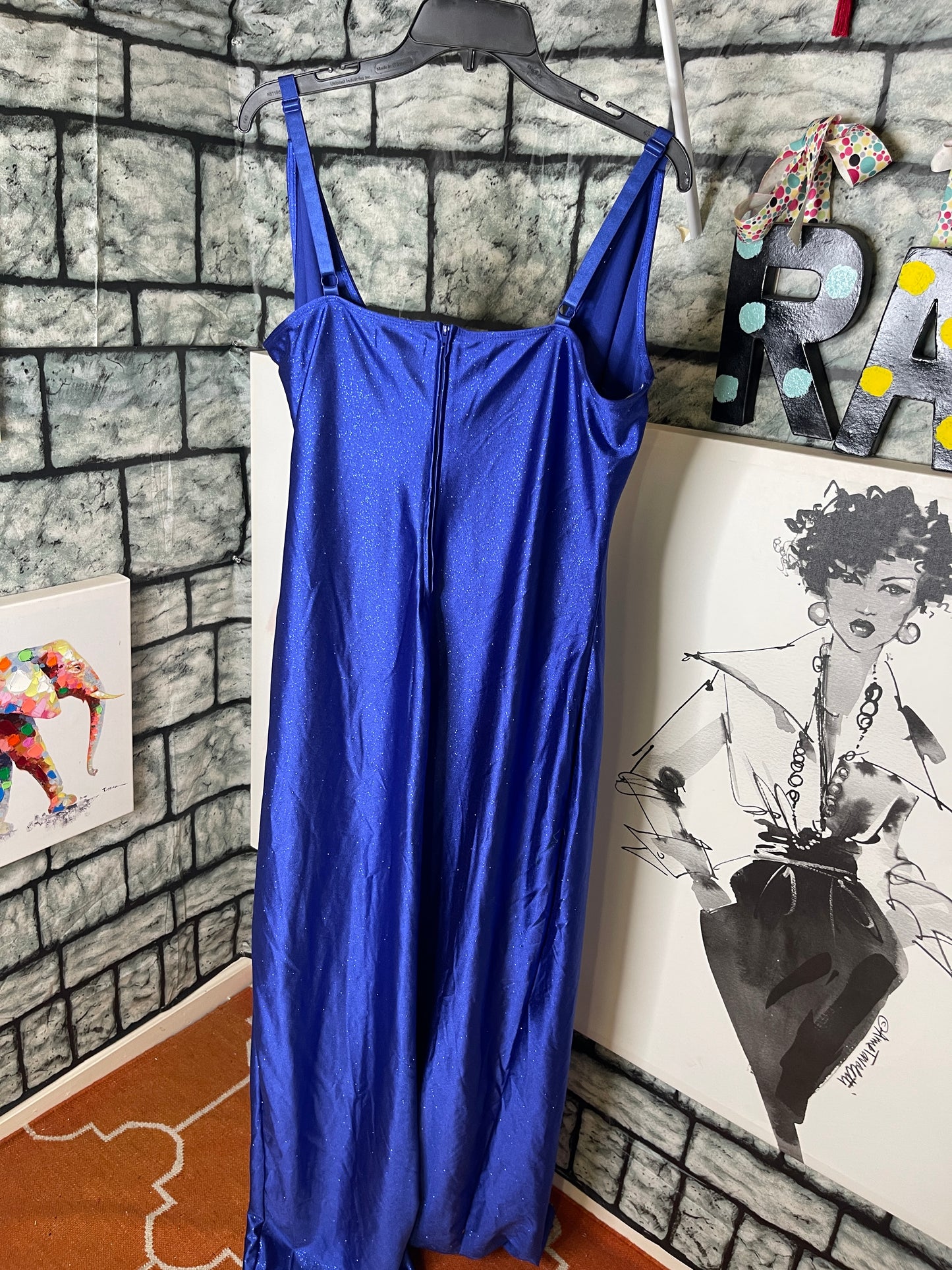 Emerald Sundae Blue Dress Women sz 18