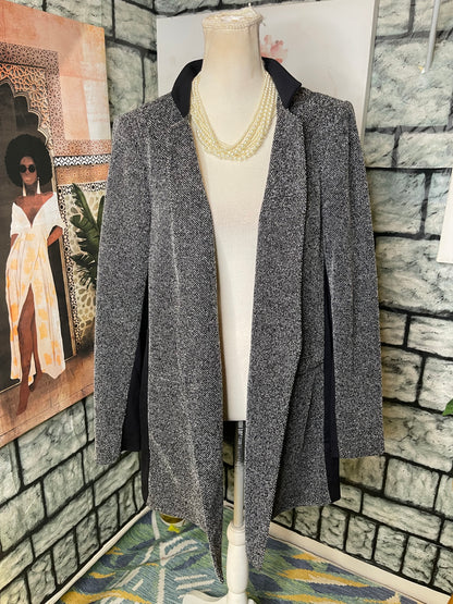 Lane Bryant Gray Black Blazer Coat Women sz 18