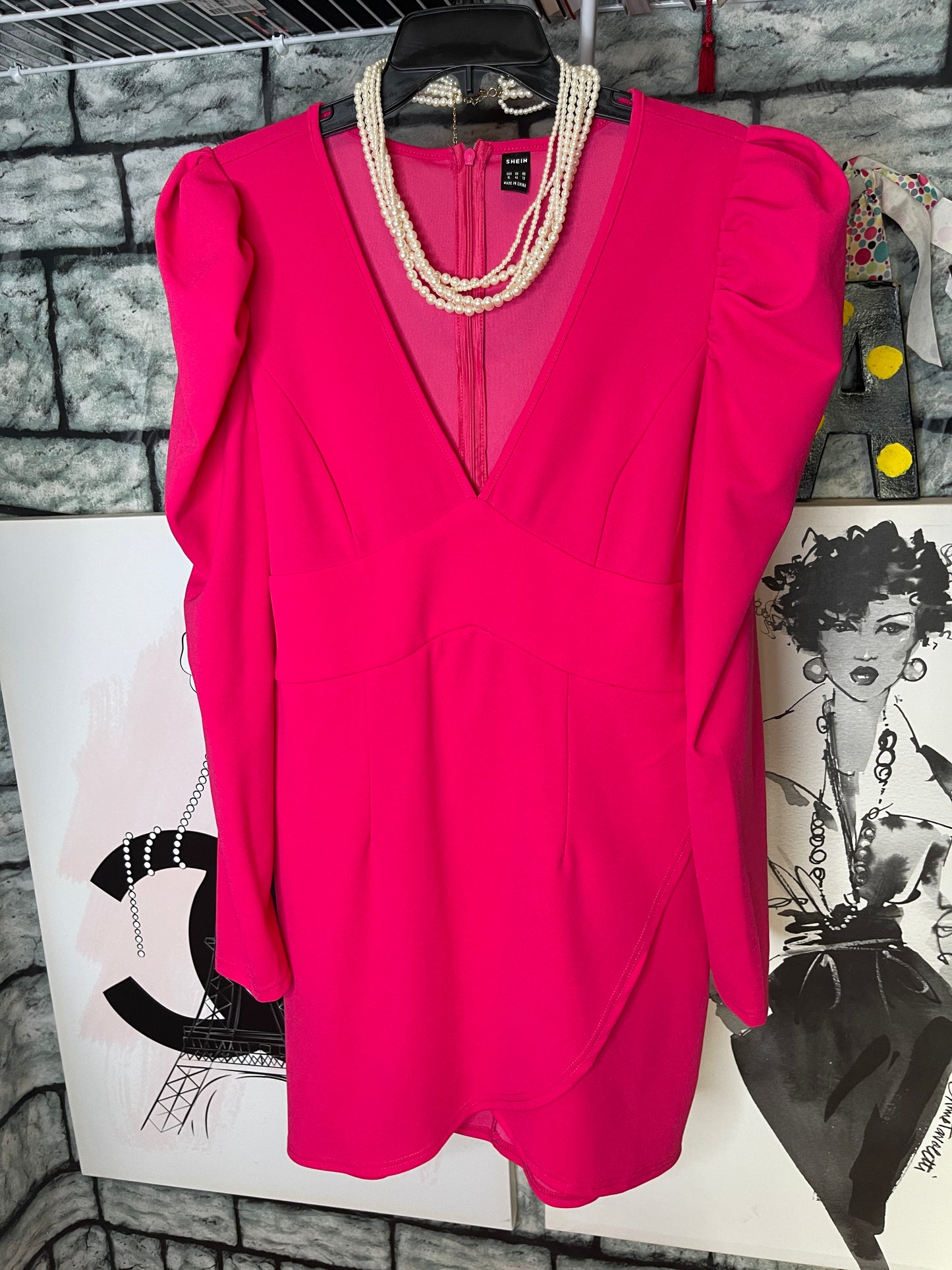 Shein Pink Dress Women sz XL