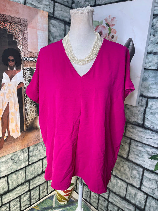 MTS Pink Blouse Women sz Small