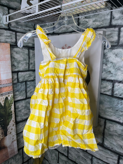 Max Studio Yellow White Dress Girls sz 6