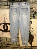 Shein blue denim jeans women sz xl