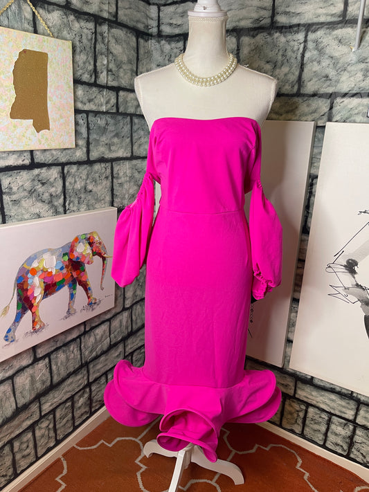 NEW Aomei pink dress women sz Large