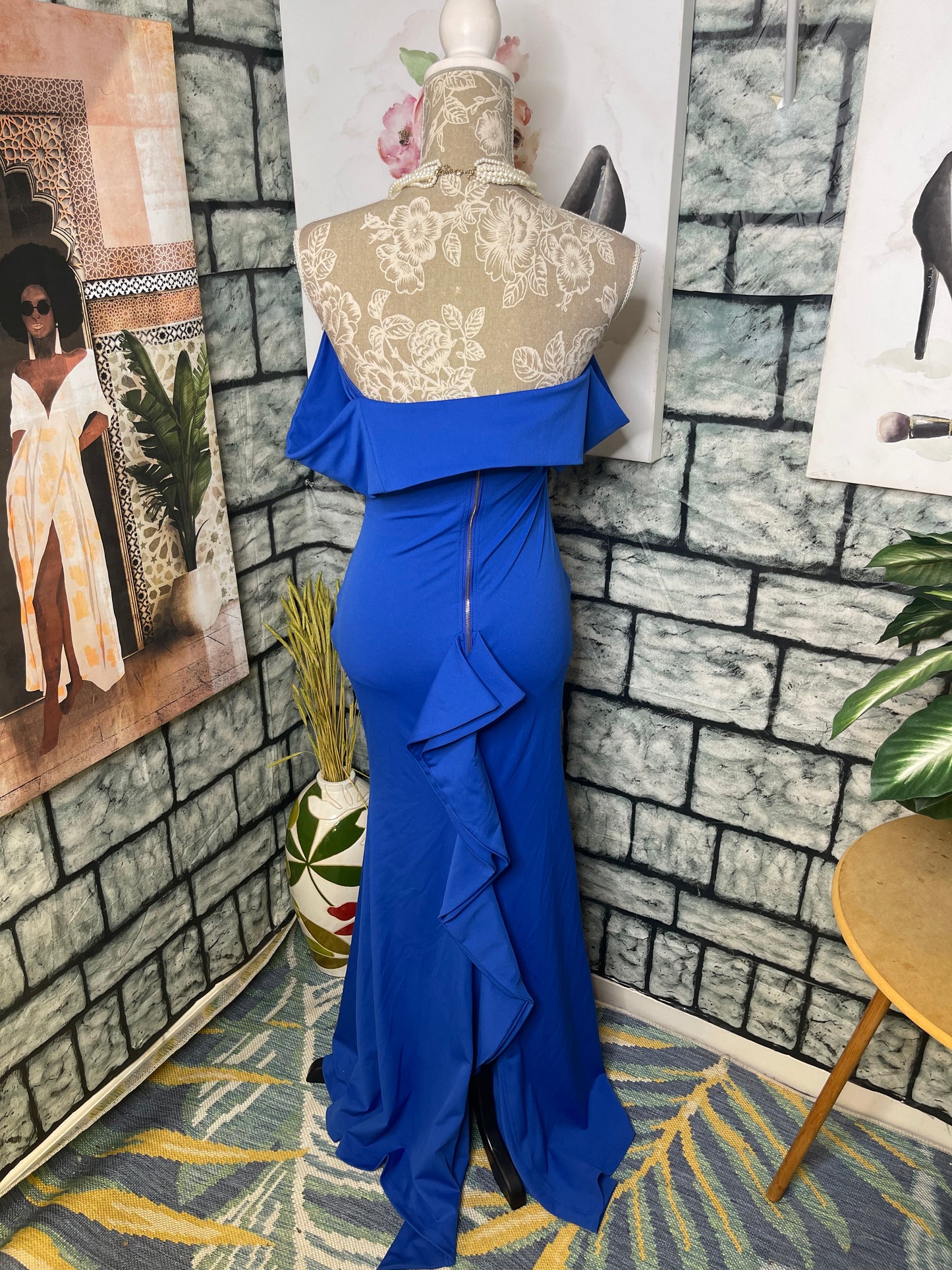 Blue Long Dress Women sz Small