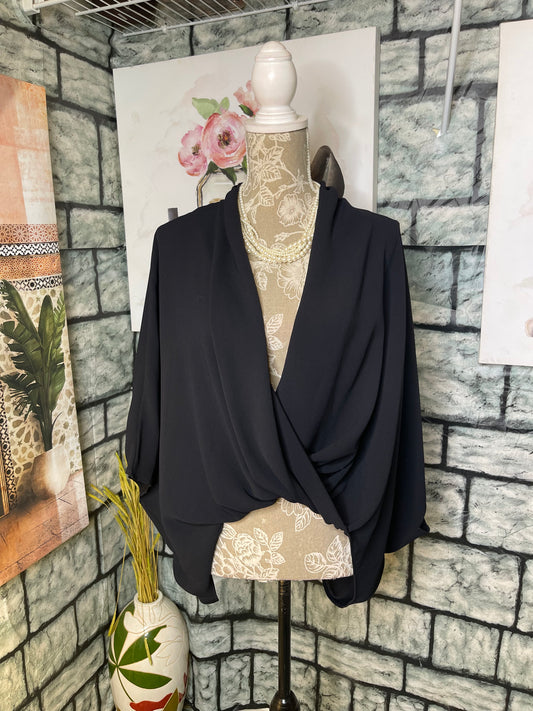 Trina Turk Black Blouse Women sz Medium / Large