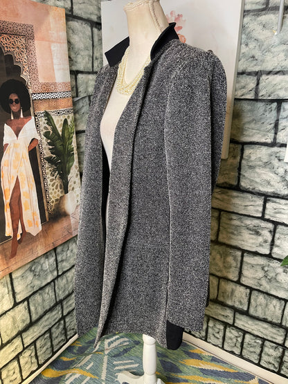 Lane Bryant Gray Black Blazer Coat Women sz 18