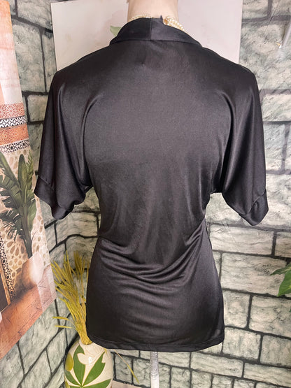 Mix it Black Blouse Women sz Medium