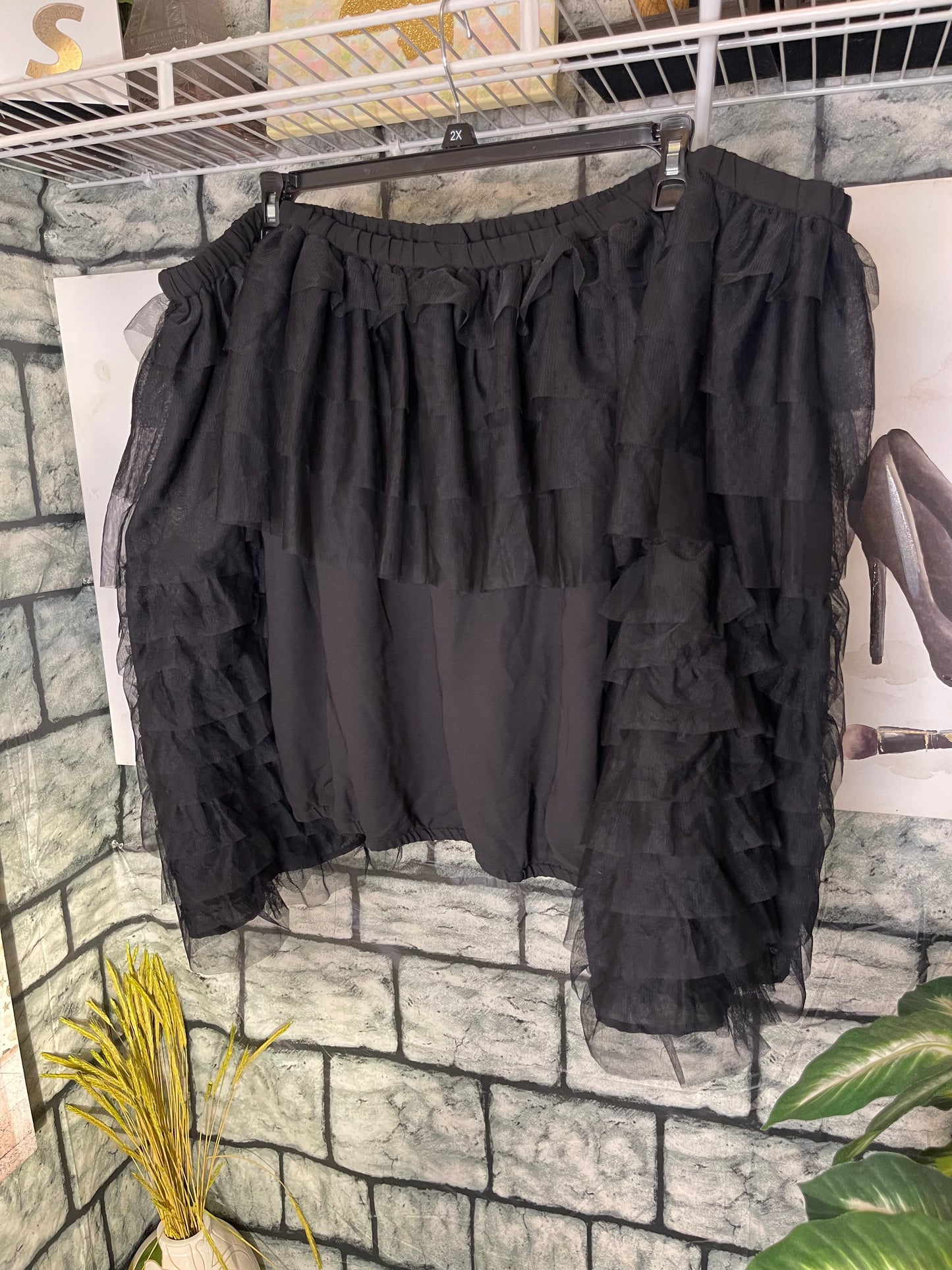 NEW Ashley Stewart Black Blouse Women sz 26/28