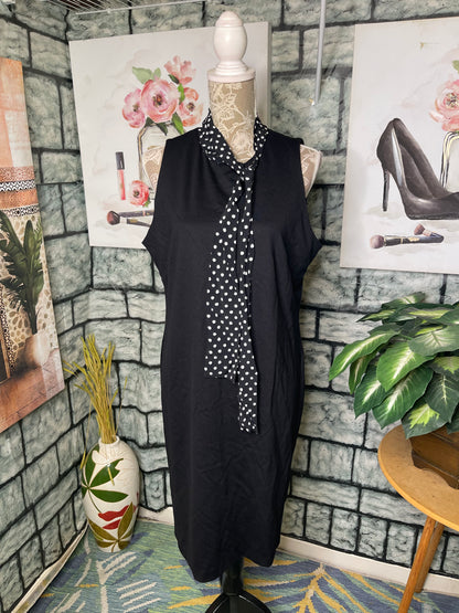 Sara Campbell Black White Dress Women sz Large