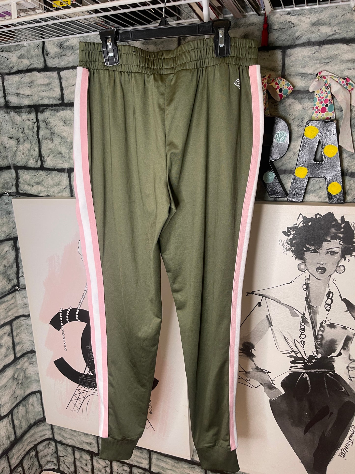 Zelos Green Pink Pants Women sz Small